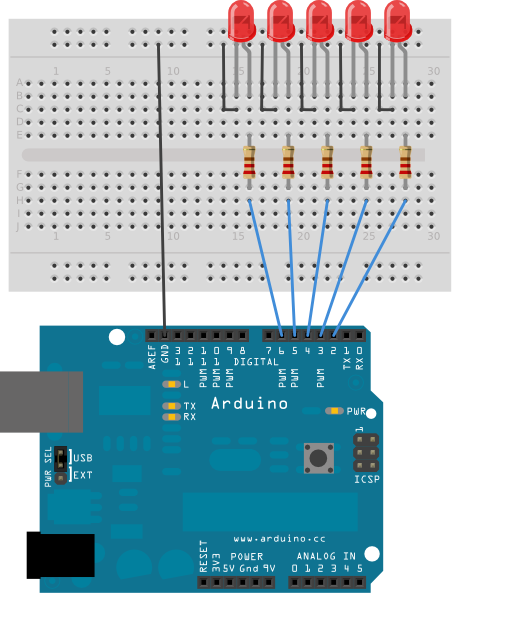 Arduino内置教程-控制结构-Switch Case 2