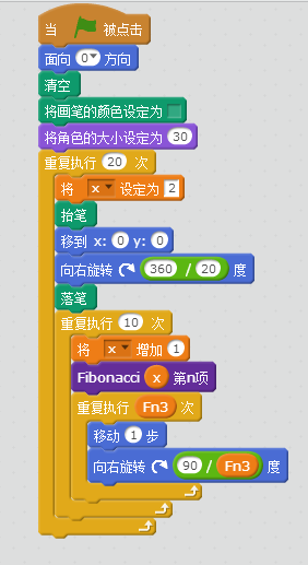 慢教育Scratch教案分享：神奇的斐波那契数列