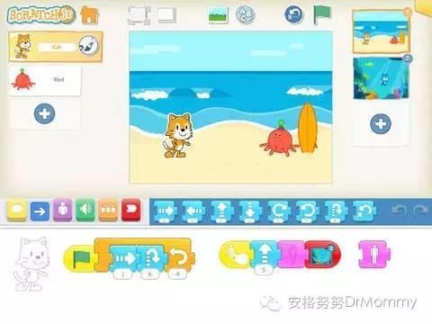 免费应用Scratch Jr少儿编程第一课：跳跃的青蛙