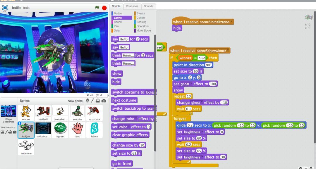 Scratch:机器人大战动画