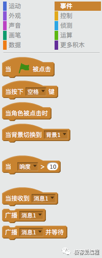 Scratch 基础教学|第八课: Scratch基本组件之事件类功能块详解 Scratch 基础教学|第八课: Scratch基本组件之事件类功能块详解