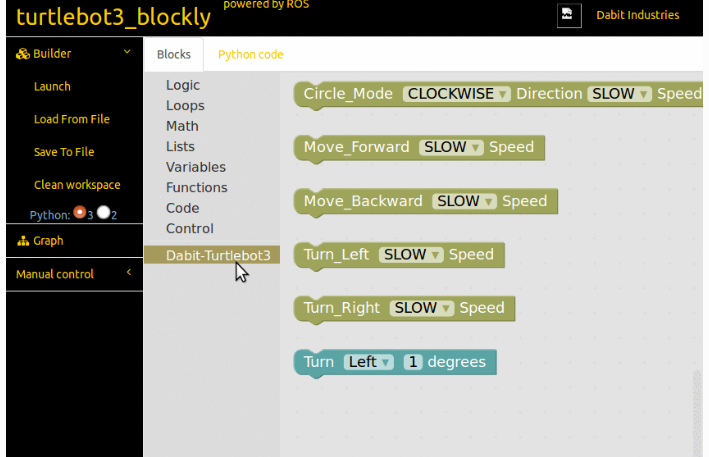 TurtleBot3-Blockly入门教程-使用blockly