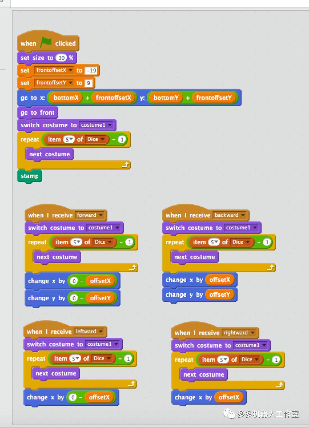 Scratch：实现骰子在滚动时候的轨迹