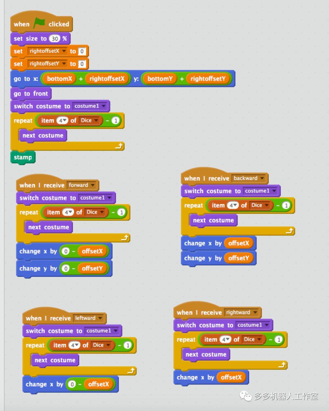 Scratch：实现骰子在滚动时候的轨迹