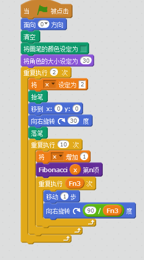慢教育Scratch教案分享：神奇的斐波那契数列