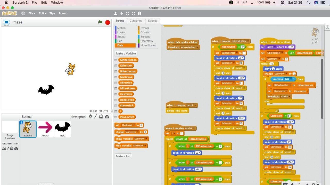 Scratch:克隆与局部变量实现自动寻找路径