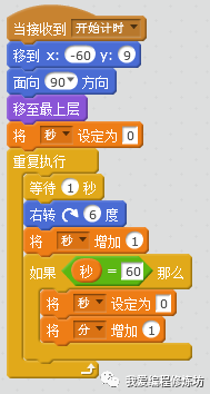 Scratch趣味编程之旋转应用案例制作《钟表计时器》