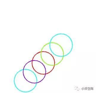 彩色五环（原本叫奥运五环，但有学生提出来奥运五环的颜色不是这样的，于是更名彩色五环）