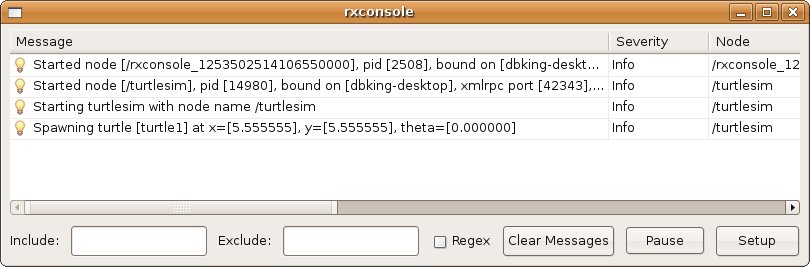 ROS入门教程-1.1.8 使用 rxconsole 和 roslaunch (ROS fuerte之前版本)