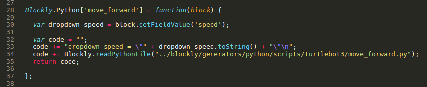 TurtleBot3-Blockly入门教程-创建新block
