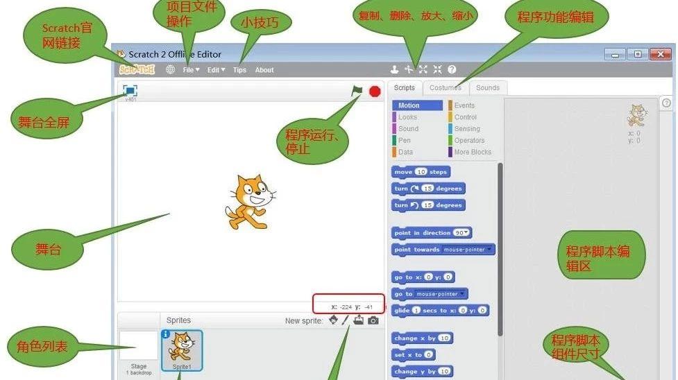 Scratch课堂第【2】讲：2.0编辑器界面介绍