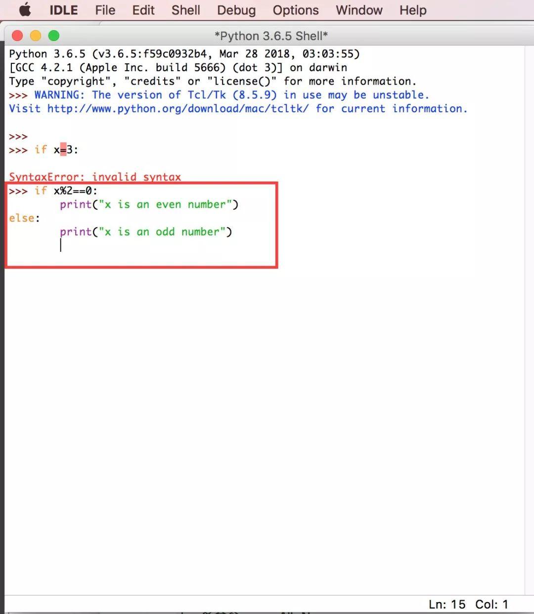 Python：寻找1到9之中的偶数