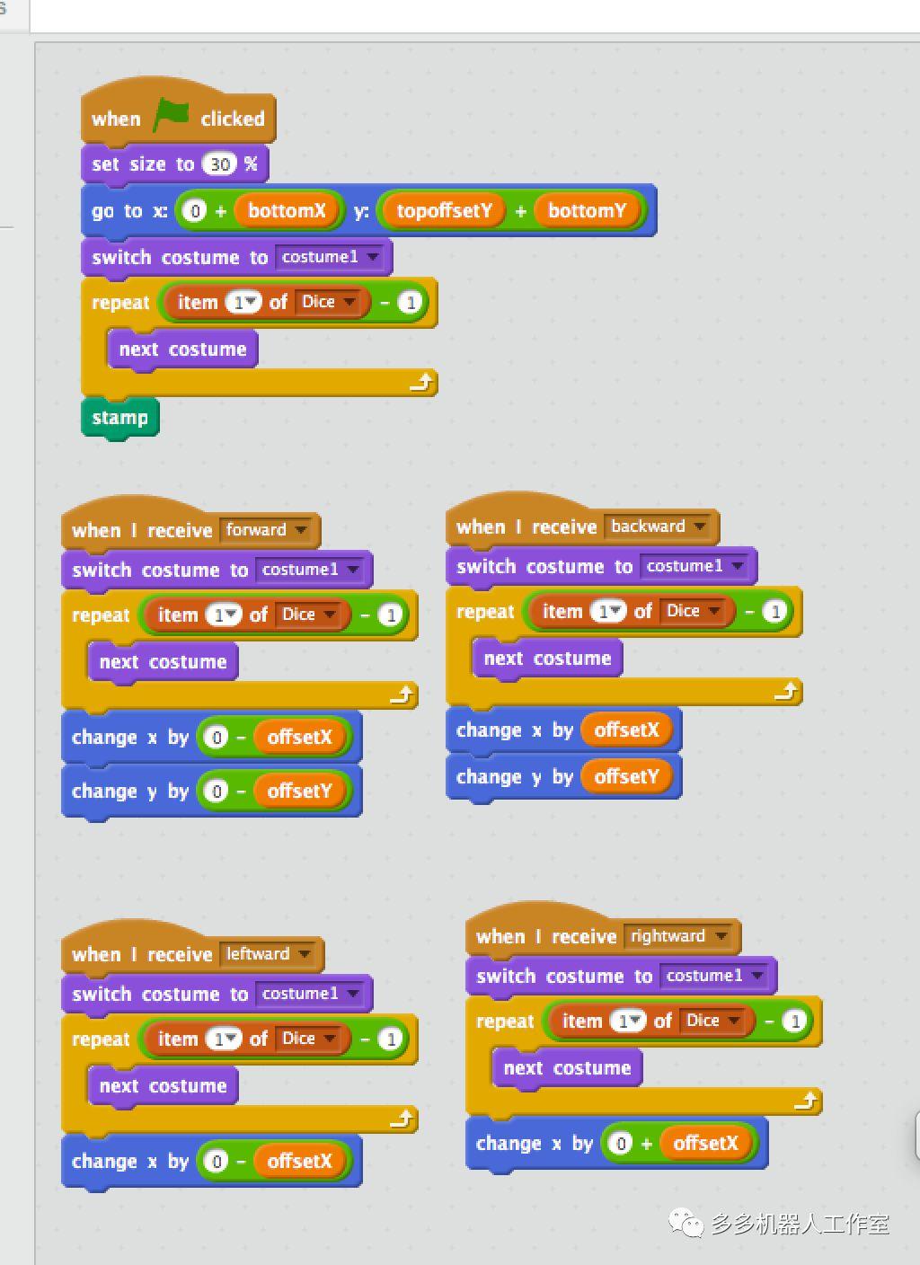 Scratch：实现骰子在滚动时候的轨迹