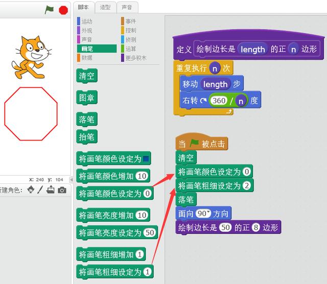 Scratch编程画圆圈，孩子喜欢用这种方式玩数学玩艺术，乐在其中