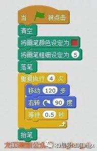 Scratch编程练习作业—画正方形