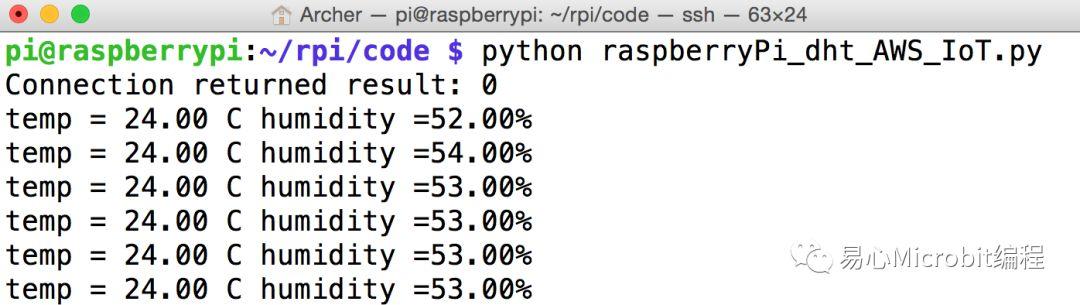 物联网课程系列：用Python传送温湿度信息到AWS IoT