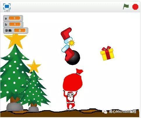 Scratch课程系列：圣诞老人接礼物小游戏
