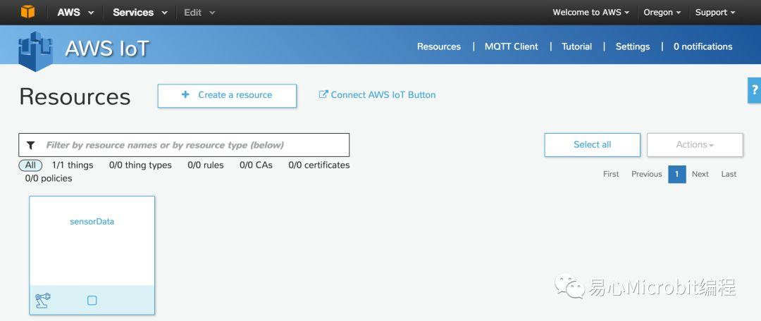 物联网课程系列：用Python传送温湿度信息到AWS IoT