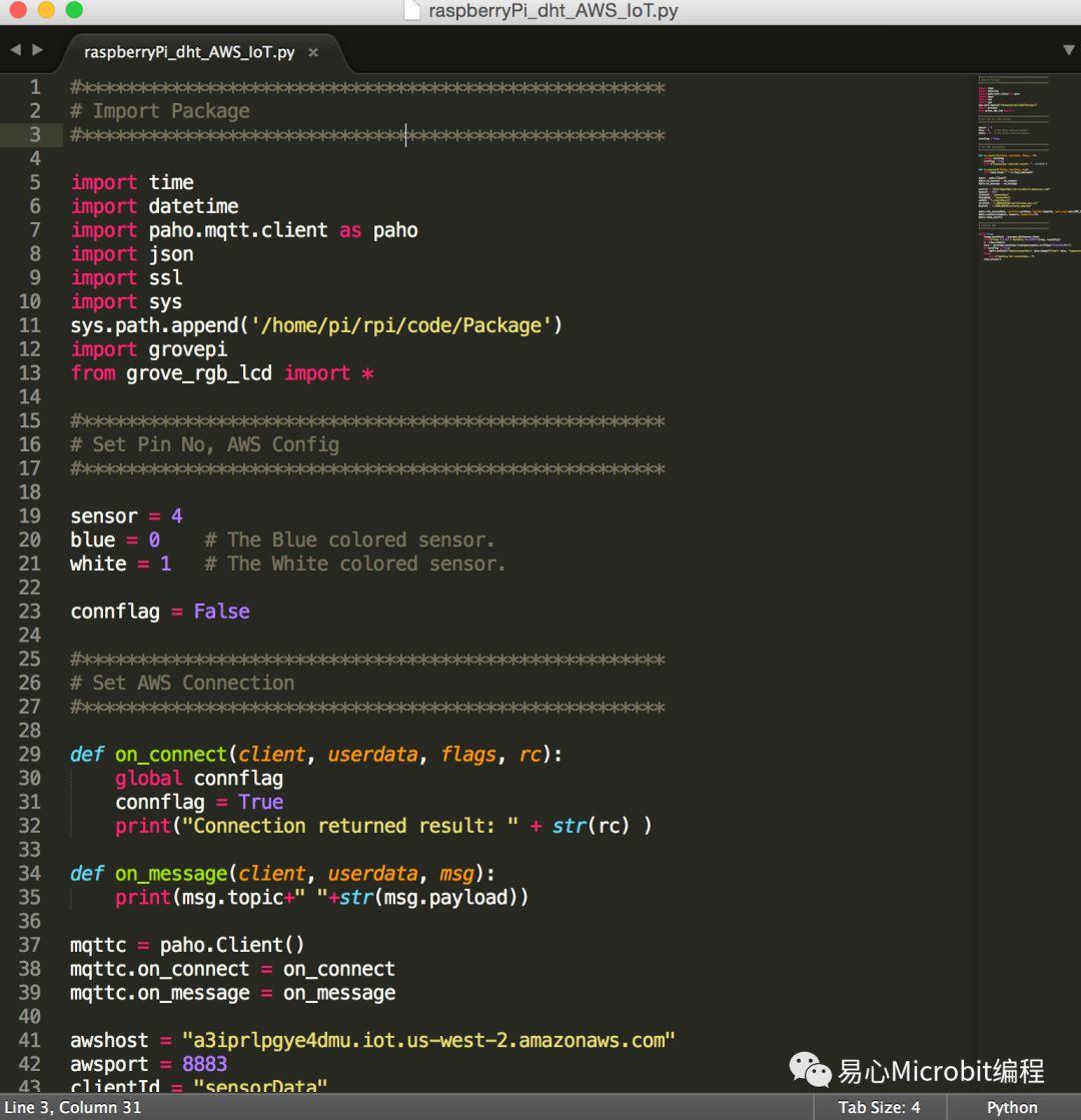 物联网课程系列：用Python传送温湿度信息到AWS IoT