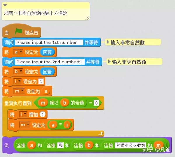 用Scratch巧解数学题——求最小公倍数 用Scratch巧解数学题——求最小公倍数
