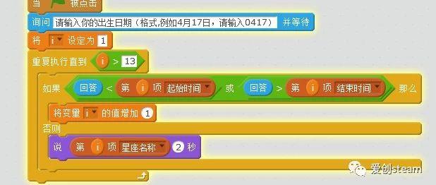 【SCRATCH创意编程之四十七集】星座查询