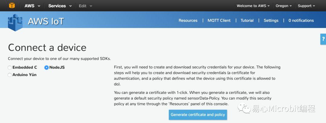 物联网课程系列：用Python传送温湿度信息到AWS IoT