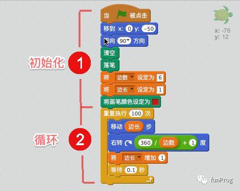 Scratch：海龟绘图（六）——来点颜色看看