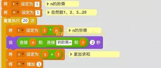 scratch算法练习阶乘求和