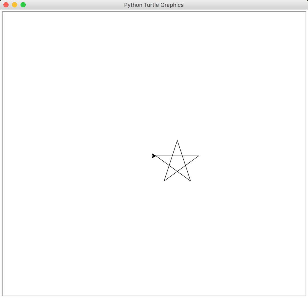 Python第八课 绘制五角星1.0