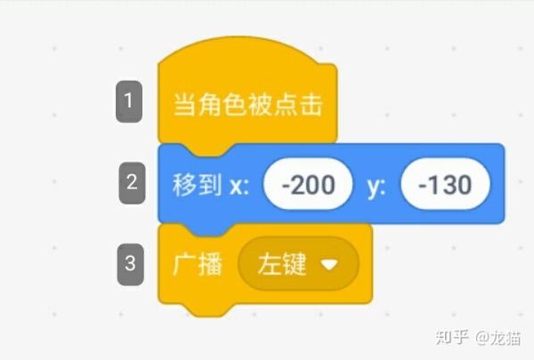 Scratch3.0广播指令，模拟键盘移动。