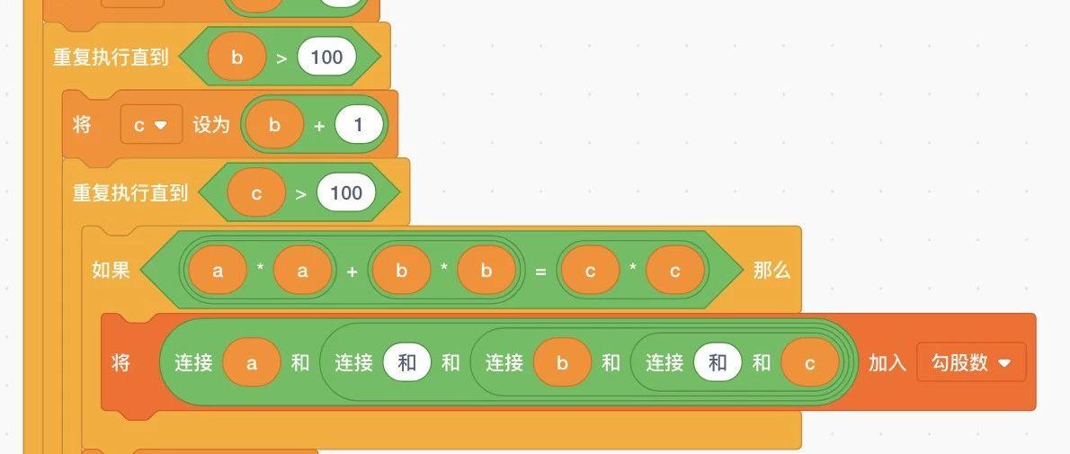 【SCRATCH创意编程之五十集】scratch算法学习之---勾股数