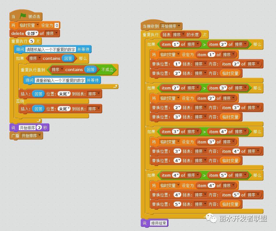 【算法讲解】Scartch经典算法之冒泡算法