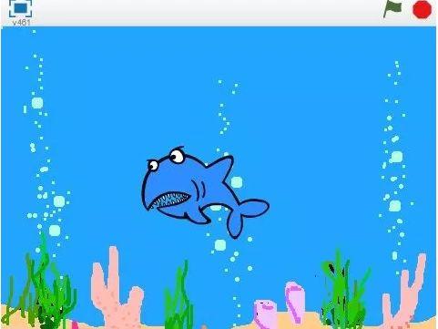趣味编程Scratch第八讲:海底世界鲨鱼来袭 趣味编程Scratch第八讲:海底世界鲨鱼来袭