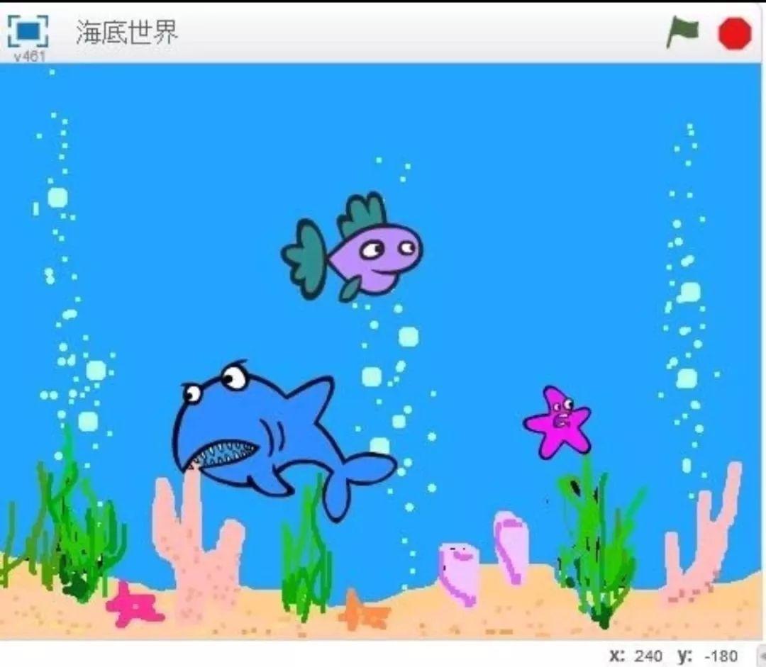 趣味编程Scratch第九讲：海底世界之淘气的海星