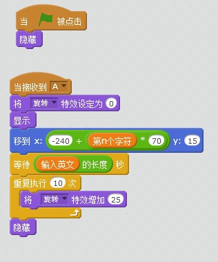 scratch小游戏之英文打字