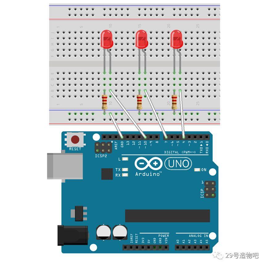 【Arduino教程】第六讲：LED交通灯实验