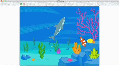 跟我一起学编程—《Scratch编程》第4课：鲨鱼追小鱼
