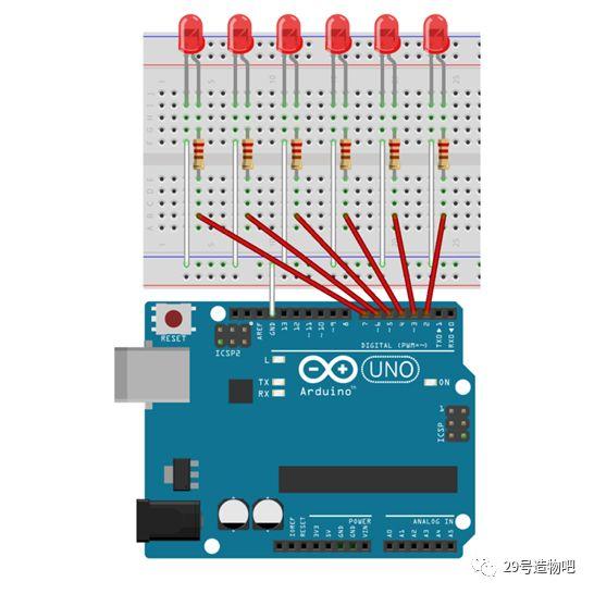 【Arduino教程】第五讲:LED流水灯实验 【Arduino教程】第五讲:LED流水灯实验