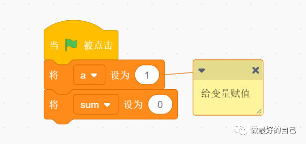 Scratch编程——2019.5.18 编程案例-1加到100的和