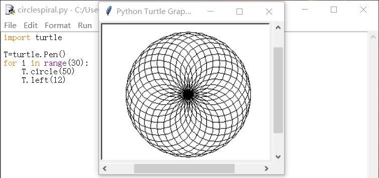 python少儿编程兴趣级——08、使用for循环输出螺旋体图形