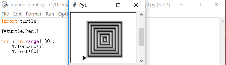 python少儿编程兴趣级——08、使用for循环输出螺旋体图形