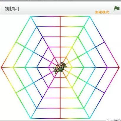 Scratch编程应用——彩色蜘蛛网2