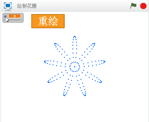 编写自定义花瓣数量花瓣绘制的程序