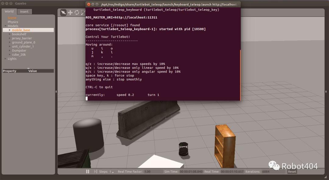 ROS教程-1.4 Gazebo及漫游机器人