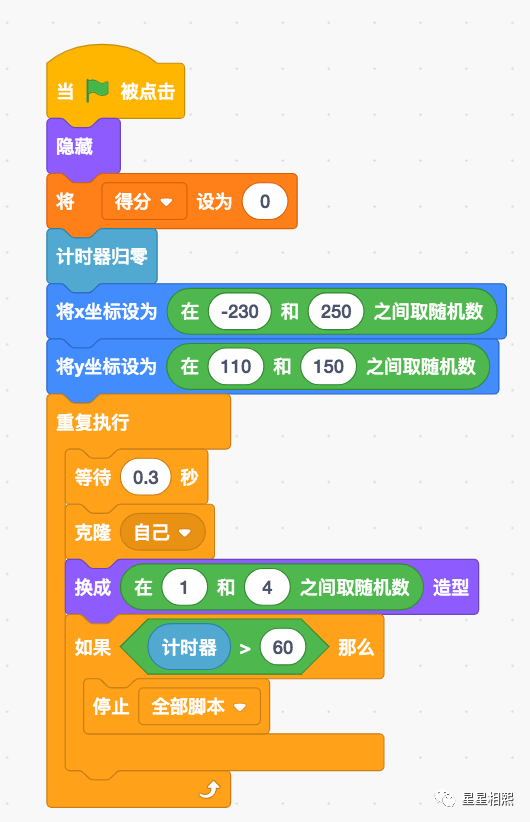 scratch少儿编程 第9讲: 字母雨游戏