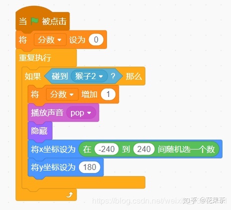 scratch实现猴子接苹果 scratch实现猴子接苹果