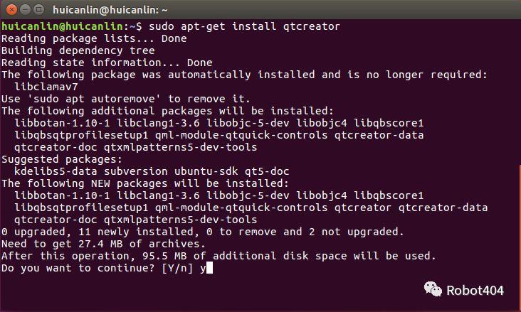 在ubuntu安装qt creator 并配置开发ROS