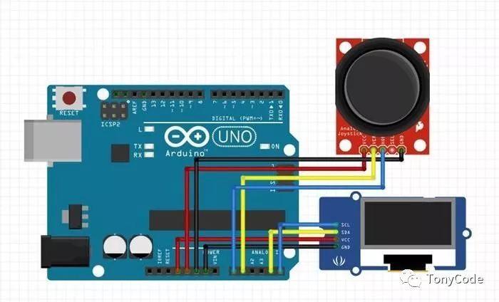 Arduino提高篇13—摇杆控制OLED移动显示