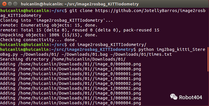 KITTIodometry2rosbag