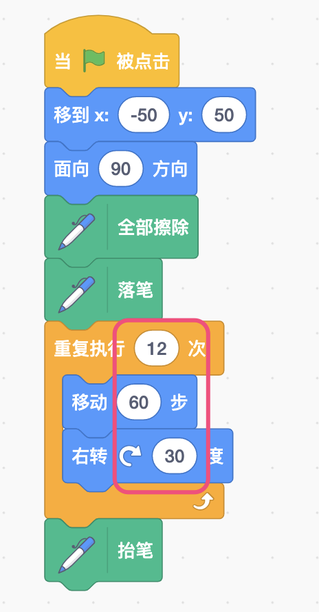 绘制正多边形-Scratch画笔艺术 绘制正多边形-Scratch画笔艺术